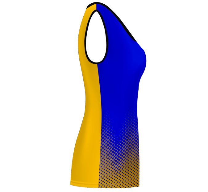 Camiseta pádel mujer sin mangas sublimada modelo puntos