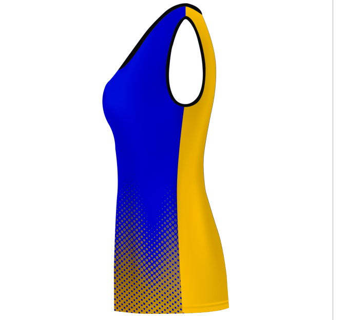 Camiseta pádel mujer sin mangas sublimada modelo puntos