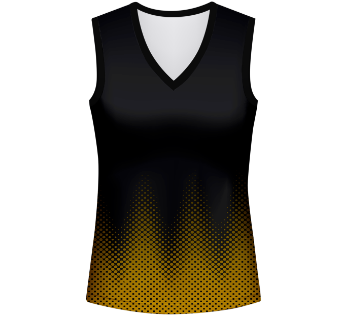 Camiseta pádel mujer sin mangas sublimada modelo puntos