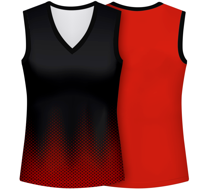 Camiseta pádel mujer sin mangas sublimada modelo puntos