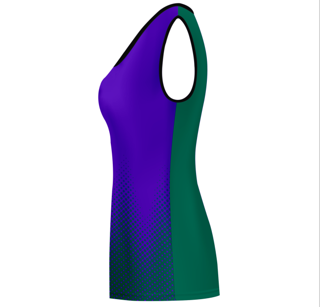 Camiseta pádel mujer sin mangas sublimada modelo puntos