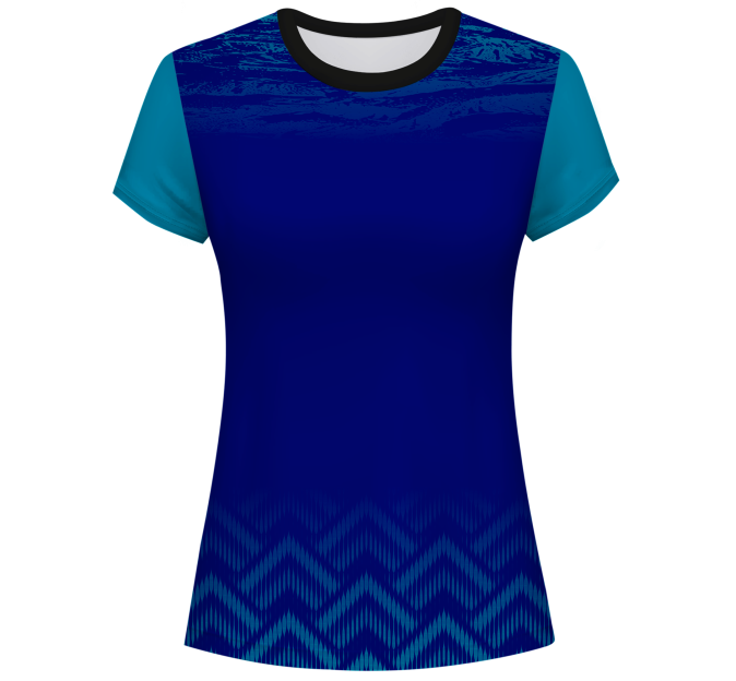 Camiseta pádel mujer manga corta sublimada modelo geométrico