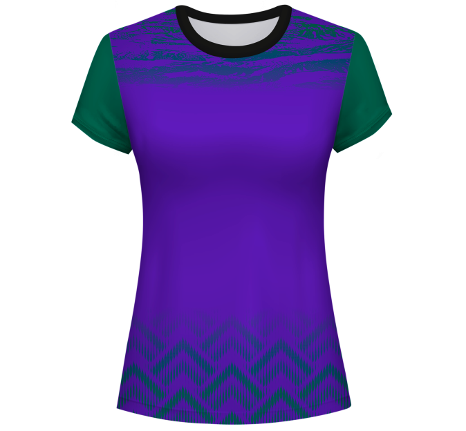 Camiseta pádel mujer manga corta sublimada modelo geométrico