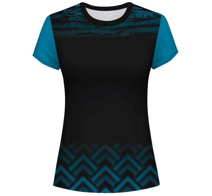 Camiseta pádel mujer manga corta sublimada modelo geométrico