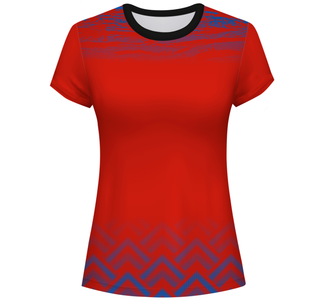 Camiseta pádel mujer manga corta sublimada modelo geométrico