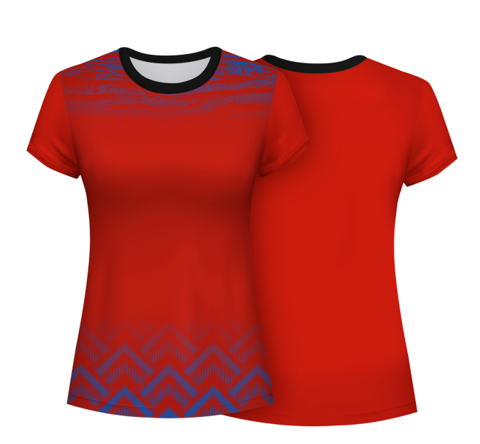 Camiseta pádel mujer manga corta sublimada modelo geométrico