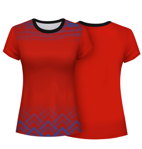 Camiseta pádel mujer manga corta sublimada modelo geométrico