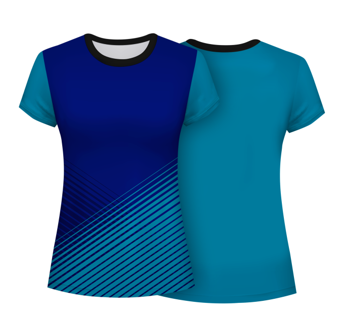 Camiseta pádel mujer manga corta sublimada modelo rayas