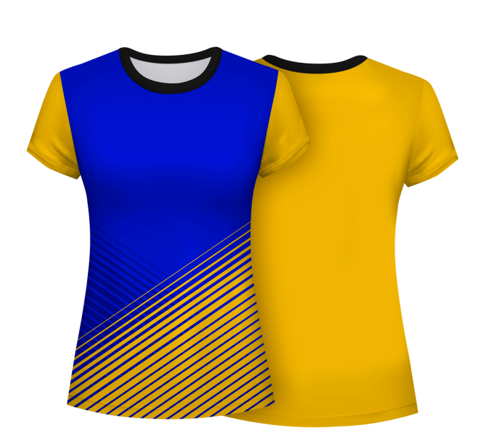 Camiseta pádel mujer manga corta sublimada modelo rayas