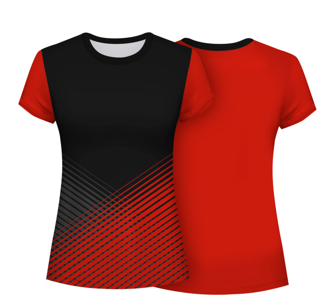 Camiseta pádel mujer manga corta sublimada modelo rayas