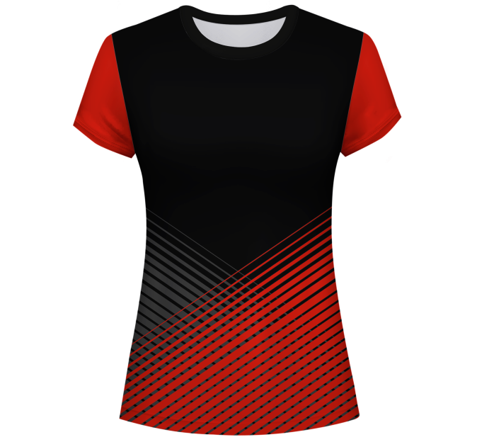 Camiseta pádel mujer manga corta sublimada modelo rayas