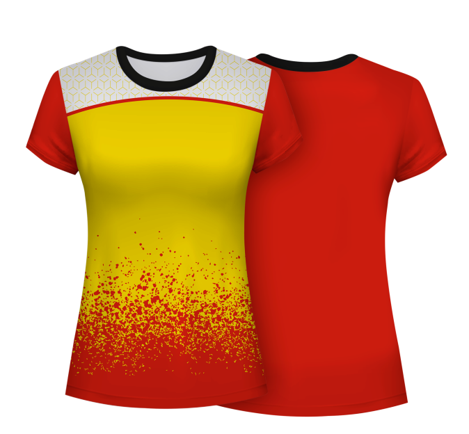 Camiseta pádel mujer manga corta sublimada modelo corte