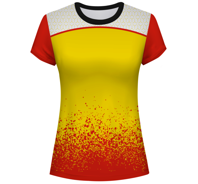 Camiseta pádel mujer manga corta sublimada modelo corte