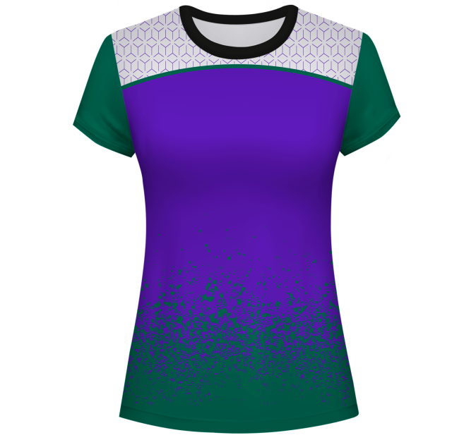 Camiseta pádel mujer manga corta sublimada modelo corte