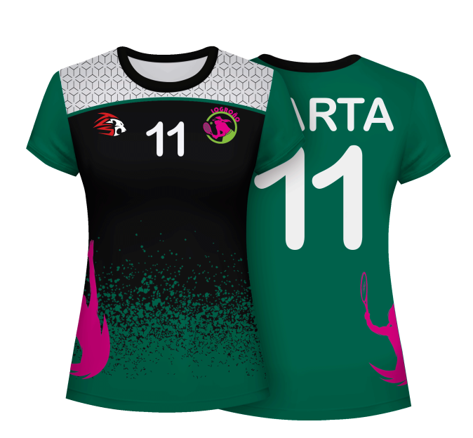 Camiseta pádel mujer manga corta sublimada modelo corte