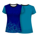 Camiseta pádel mujer manga corta  sublimada modelo líneas