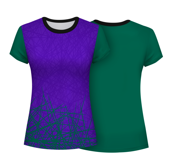 Camiseta pádel mujer manga corta  sublimada modelo líneas