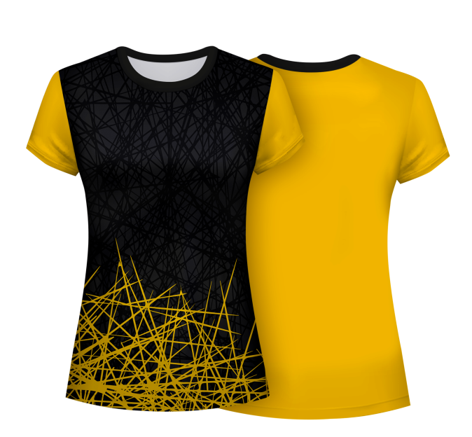 Camiseta pádel mujer manga corta  sublimada modelo líneas