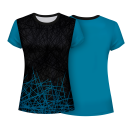 Camiseta pádel mujer manga corta  sublimada modelo líneas