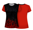 Camiseta pádel mujer manga corta  sublimada modelo líneas