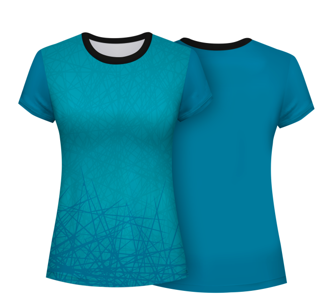 Camiseta pádel mujer manga corta  sublimada modelo líneas