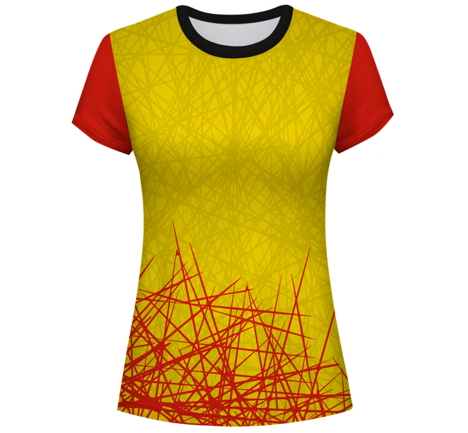 Camiseta pádel mujer manga corta  sublimada modelo líneas