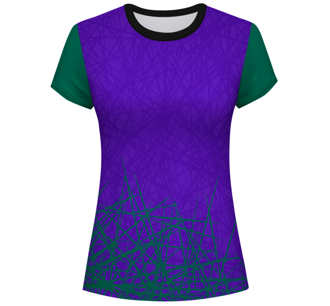 Camiseta pádel mujer manga corta  sublimada modelo líneas