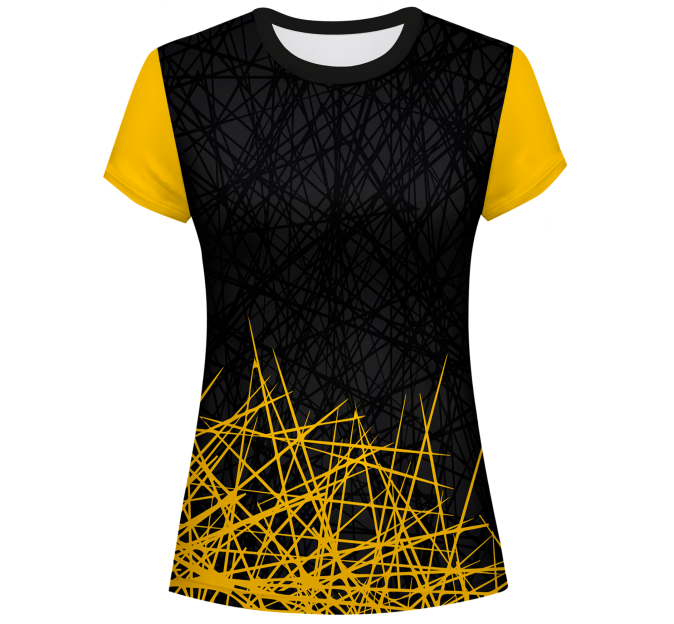 Camiseta pádel mujer manga corta  sublimada modelo líneas