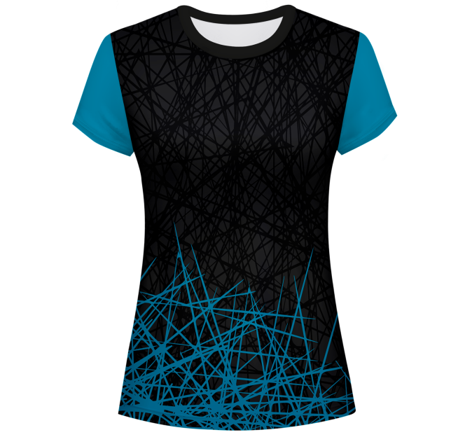 Camiseta pádel mujer manga corta  sublimada modelo líneas