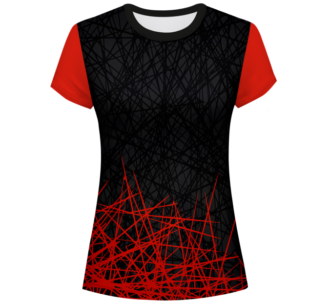 Camiseta pádel mujer manga corta  sublimada modelo líneas