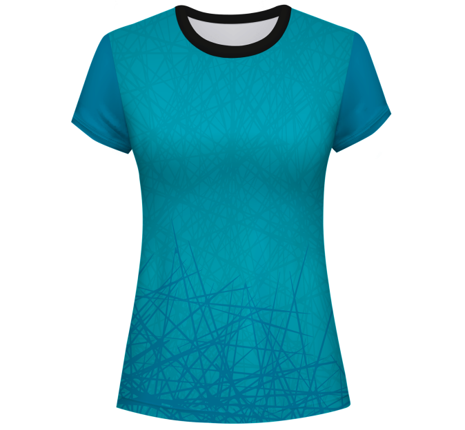 Camiseta pádel mujer manga corta  sublimada modelo líneas