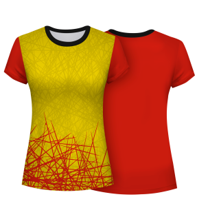 Camiseta pádel mujer manga corta  sublimada modelo líneas