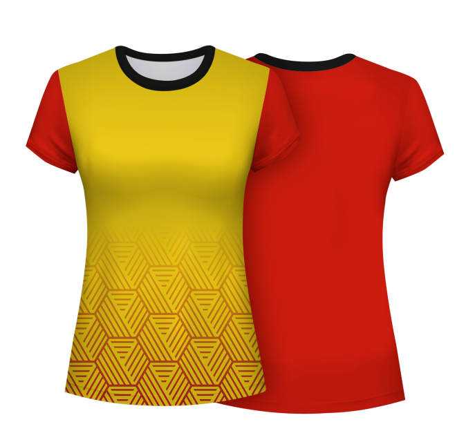 Camiseta pádel mujer manga corta sublimada modelo hexágono