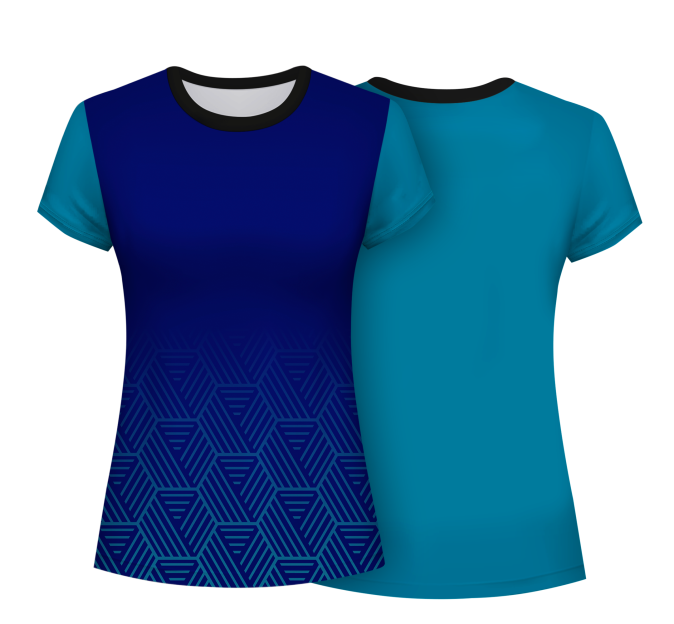 Camiseta pádel mujer manga corta sublimada modelo hexágono