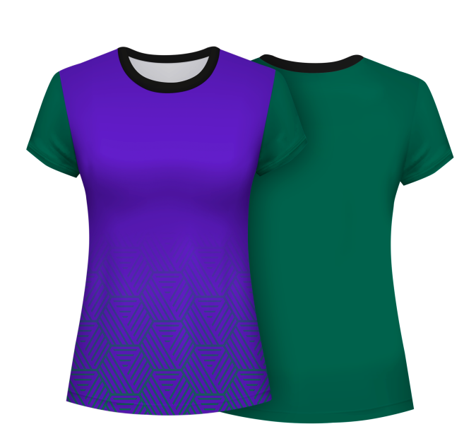 Camiseta pádel mujer manga corta sublimada modelo hexágono