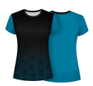 Camiseta pádel mujer manga corta sublimada modelo hexágono