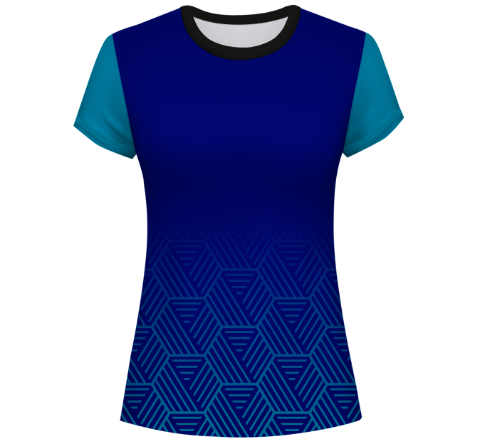 Camiseta pádel mujer manga corta sublimada modelo hexágono