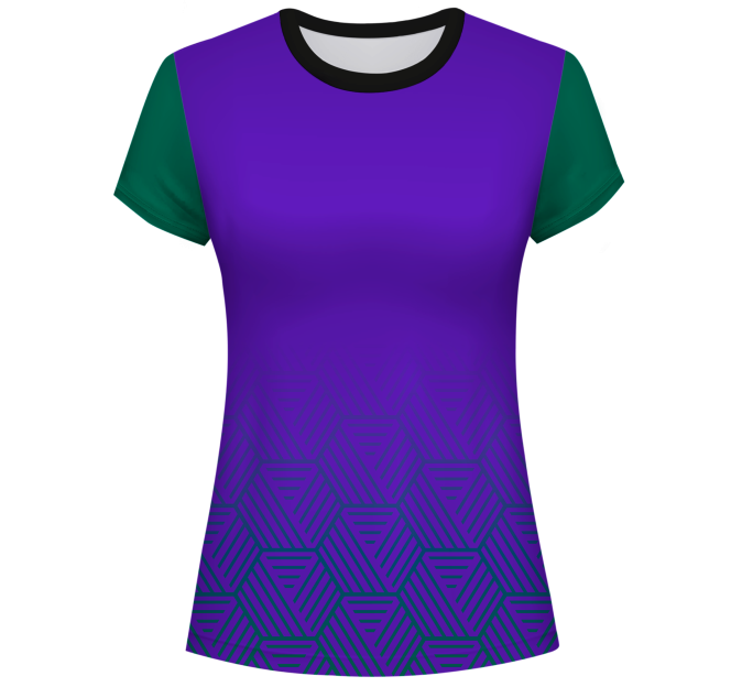 Camiseta pádel mujer manga corta sublimada modelo hexágono