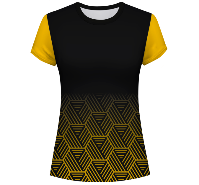 Camiseta pádel mujer manga corta sublimada modelo hexágono