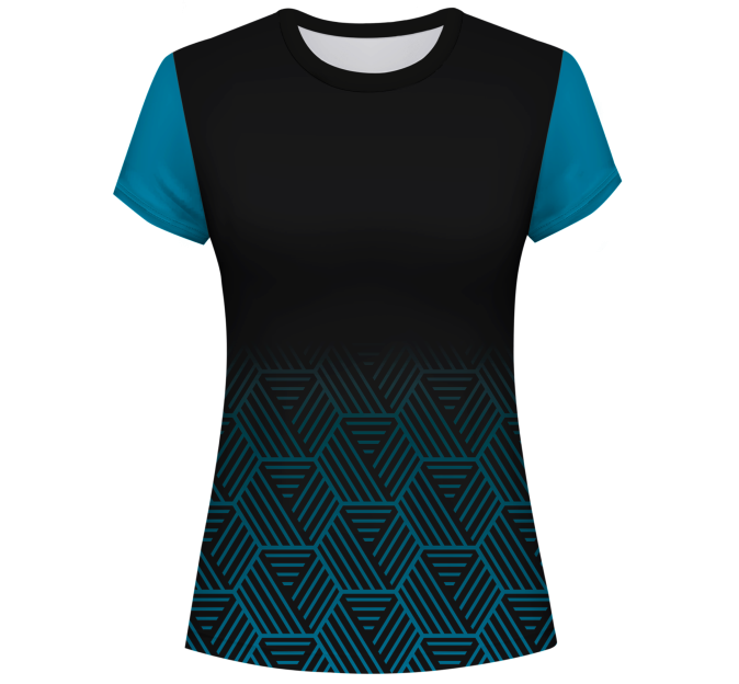 Camiseta pádel mujer manga corta sublimada modelo hexágono