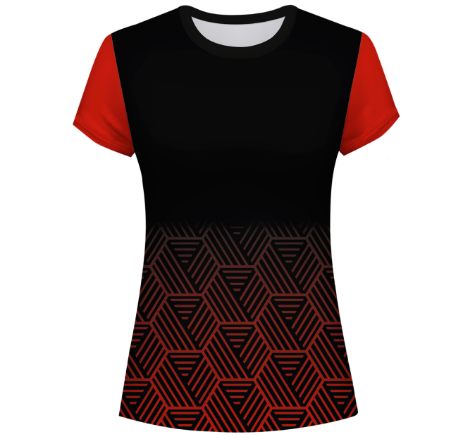 Camiseta pádel mujer manga corta sublimada modelo hexágono