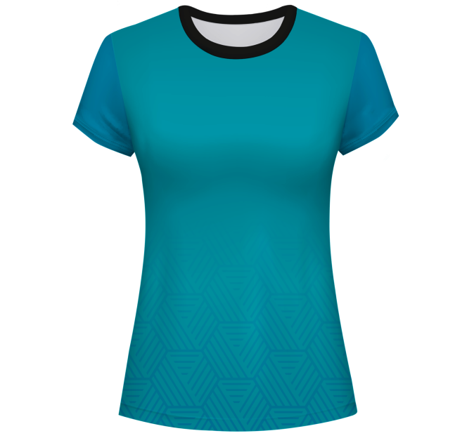 Camiseta pádel mujer manga corta sublimada modelo hexágono