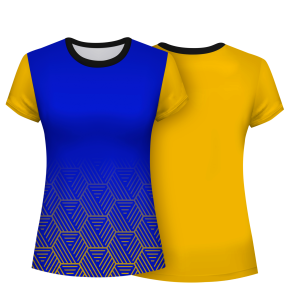 Camiseta pádel mujer manga corta sublimada modelo hexágono