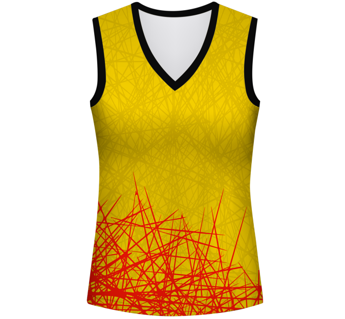 Camiseta pádel mujer sin mangas sublimada modelo líneas