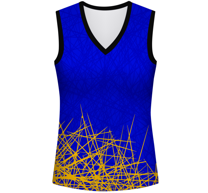 Camiseta pádel mujer sin mangas sublimada modelo líneas