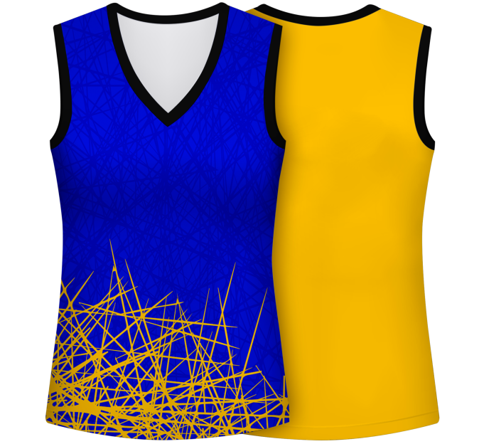 Camiseta pádel mujer sin mangas sublimada modelo líneas