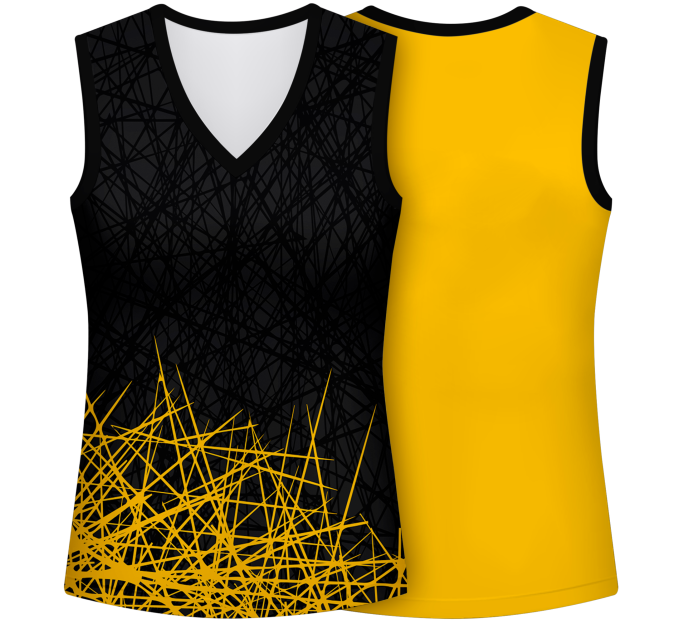 Camiseta pádel mujer sin mangas sublimada modelo líneas