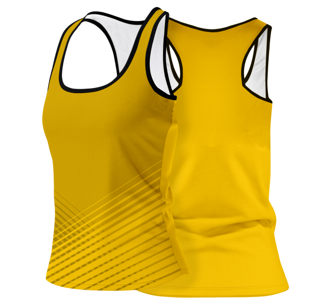 Camiseta pádel mujer tirantes sublimada modelo rayas