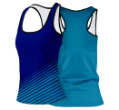 Camiseta pádel mujer tirantes sublimada modelo rayas