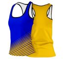 Camiseta pádel mujer tirantes sublimada modelo rayas